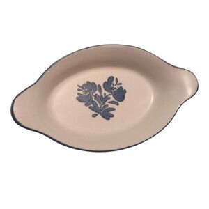 Pfaltzgraff Cream and Blue Oval Serving Platter